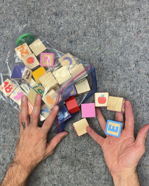 Wooden Alphabet and Number Blocks