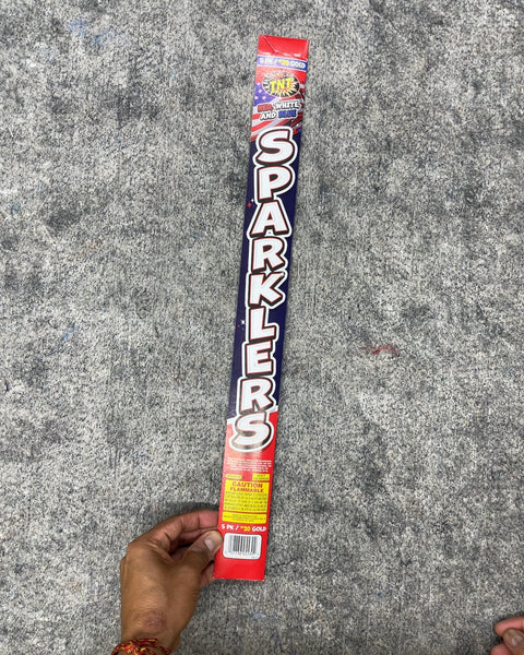 TNT Red White and Blue #20 Gold Sparklers, 5-Pack