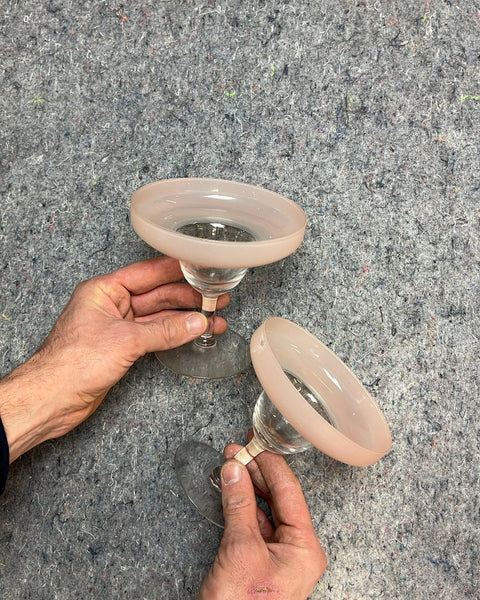 Two More Pink Rimmed Sexy Margarita Glasses