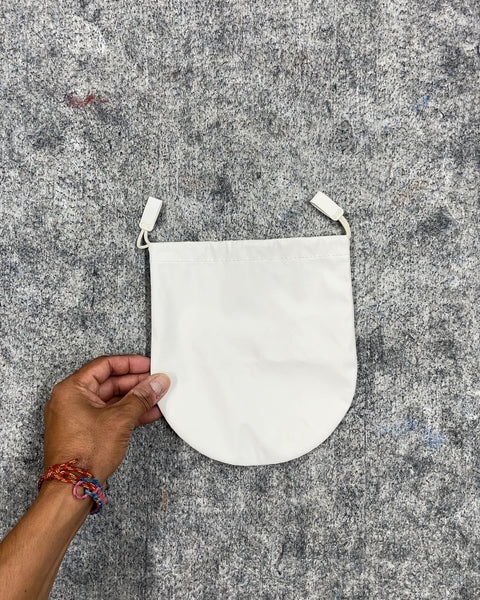 Muji-esque Cream Drawstring Pouch