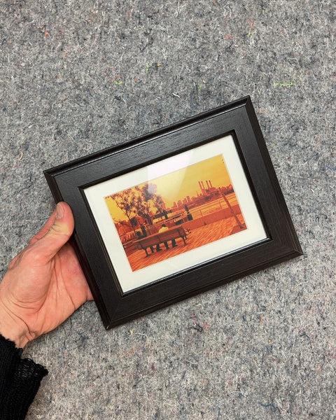 Nice Wooden Frame With NY Pic, 7.5x9.5"