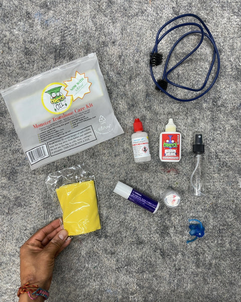 Monster Oil Trombone Care Kit with Snake Brush and Lubricants