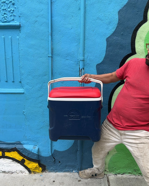Igloo Red and Blue Cooler