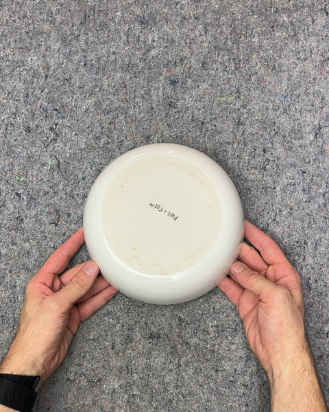 Fancy Felt + Fat 24 White Ceramic Bowl
