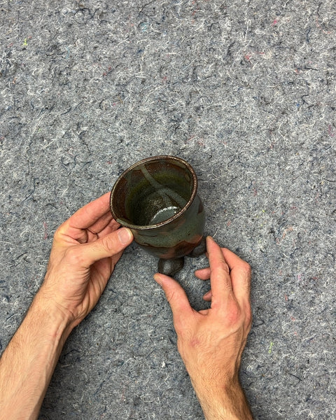 Handmade Ceramic Goblet With Feet!