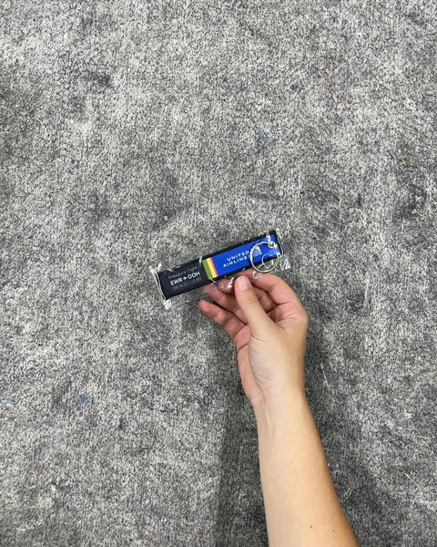 United Airlines Inaugural Flight EWR-GOH Keychain