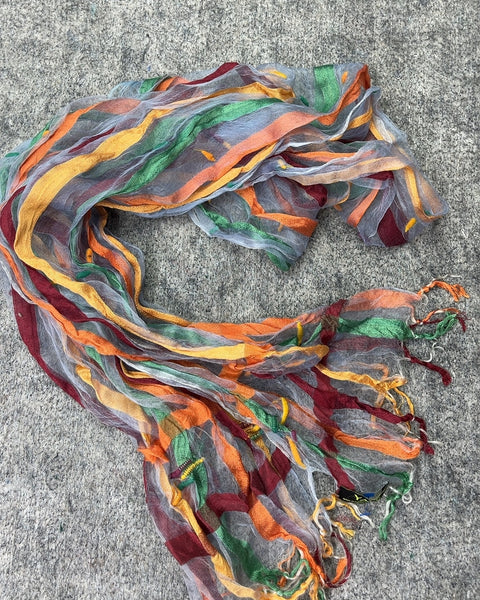 YASB 100% Silk Multicolor Scarf