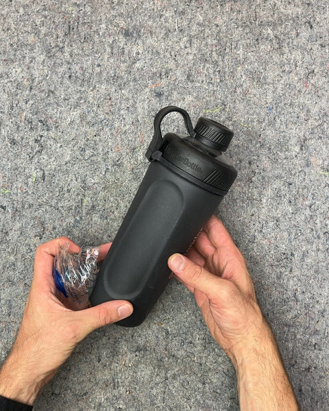 BlenderBottle Black Metal Shaker Bottle With Whisk