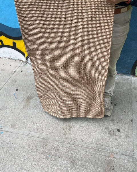 Brown and Beige Woven Area Rug, 2x11ft