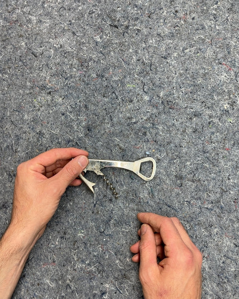 Metal Bottle Opener and Corkscrew Tool