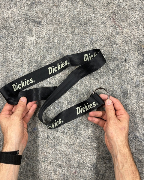 Dickies Black Web Belt with D-Ring Buckle, 40"