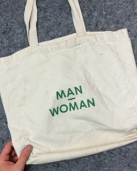 Man Woman Canvas Tote Bag