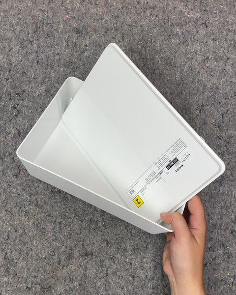 IKEA Kuggis White Storage Box with Lid