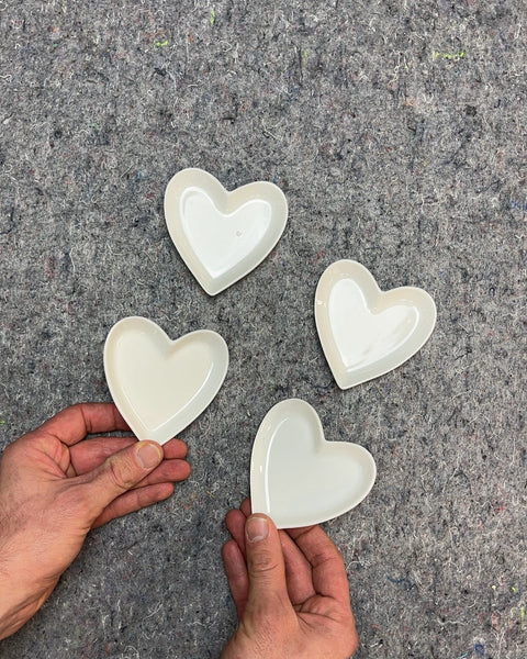 Four Heart Shaped Dishes
