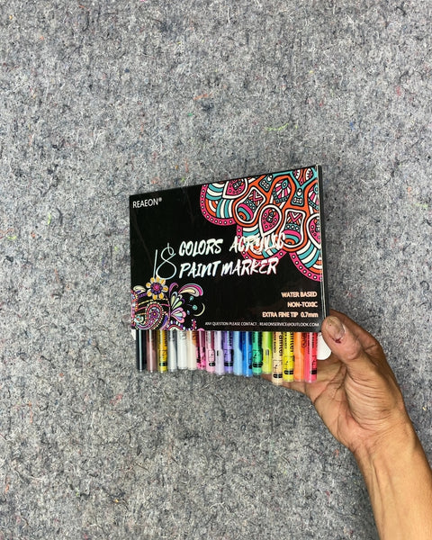 Reaeon 18 Colors Acrylic Paint Marker Set