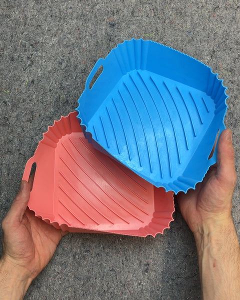 Set of 2 Silicone Air Fryer Liners, 8"