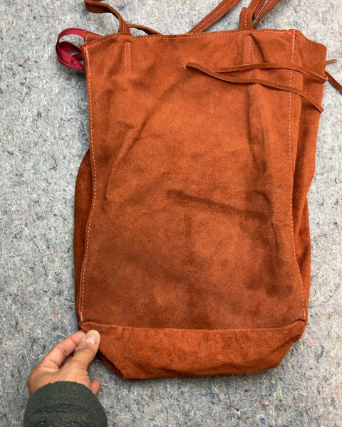 Brown Suede Shoulder Bag