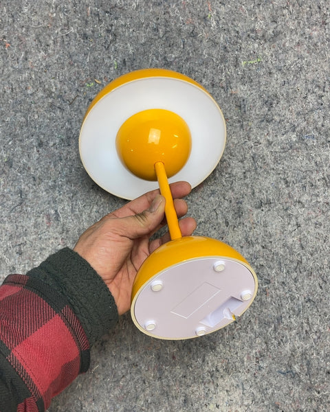 Yellow Mushroom Table Lamp, USB-B Powered