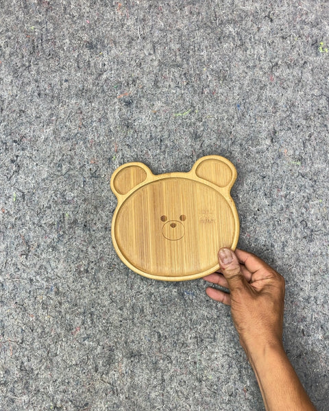 Bamboo Bear Shaped Plate