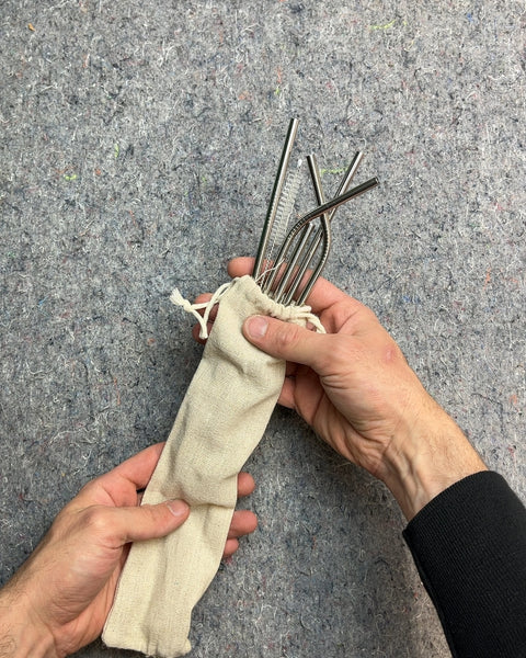 Reusable Stainless Steel Straws with Cleaning Brush