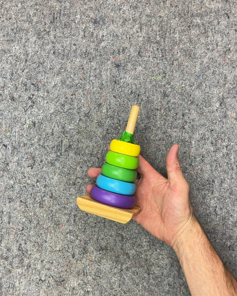 Melissa & Doug Wooden Rainbow Stacker Toy
