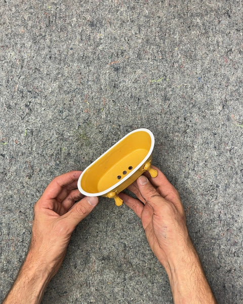 Yellow Bathtub Soap Dish