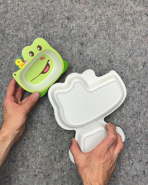 Elike Green Frog Kids Plates