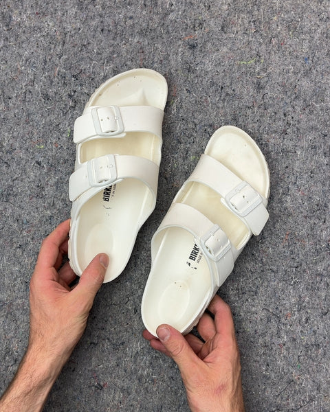 Birkenstock White Arizona EVA Sandals, Size 40