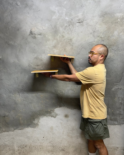 Sexy Floating Wall Shelves with Brackets, 10x12"
