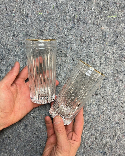 Two More Vintage Gold Trim Drinking Glasses