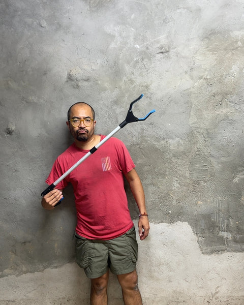 Long Grabber Tool with Blue Grips