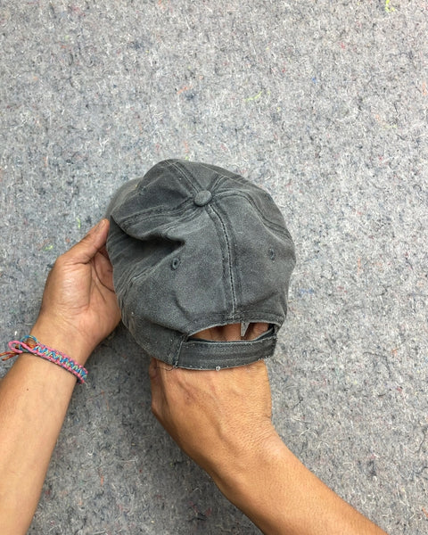 Gray Baseball Cap with Yellow Embroidery