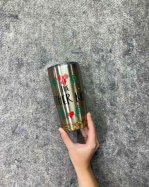 "The Other Kid" Christmas Tumbler with Lid