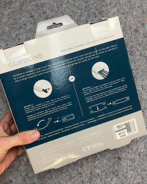 UT Wire Cordline 2-way Cable Concealer, 8 ft