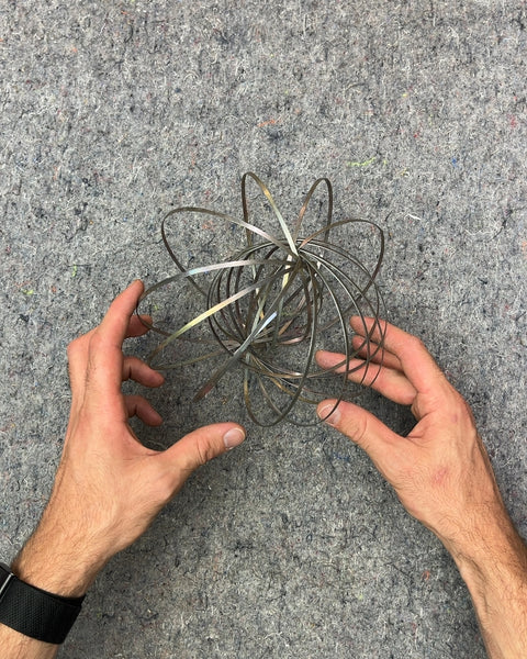 Metal Toroflux Flow Ring Toy