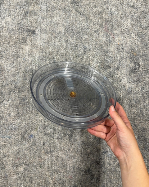 Clear Plastic Lazy Susan Turntable, 9 in