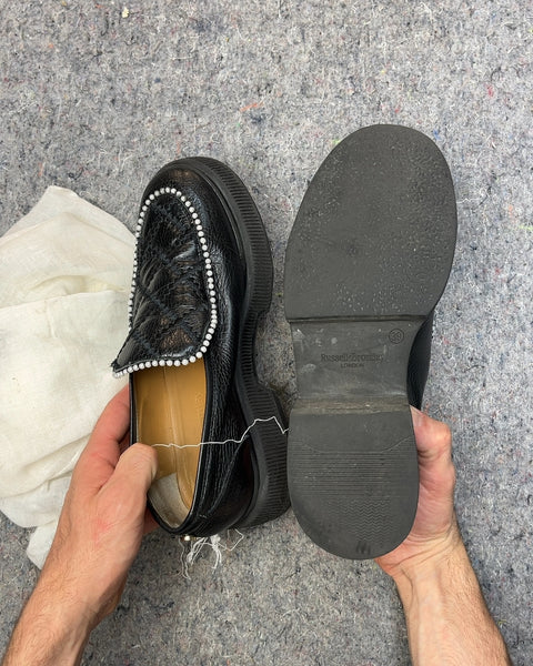 Russell & Bromley Patchwork Chunky Pearl Loafers, Size EU 39