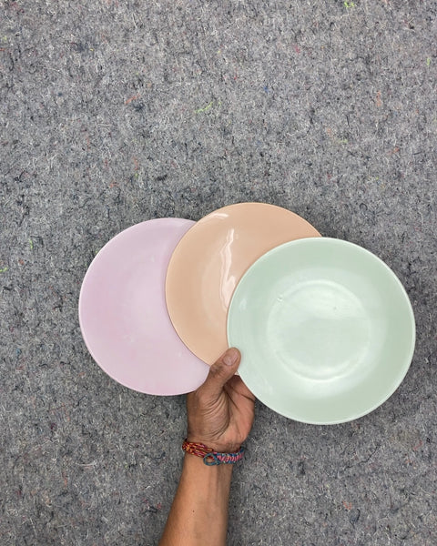 Pastel French Ceramic Appetizer Plates