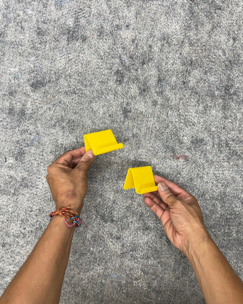 Yellow Plastic Phone Stands, Set of 2