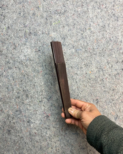 Brown Folding Hand Fan