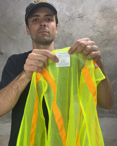 Neon Yellow Safety Vest, Size Large