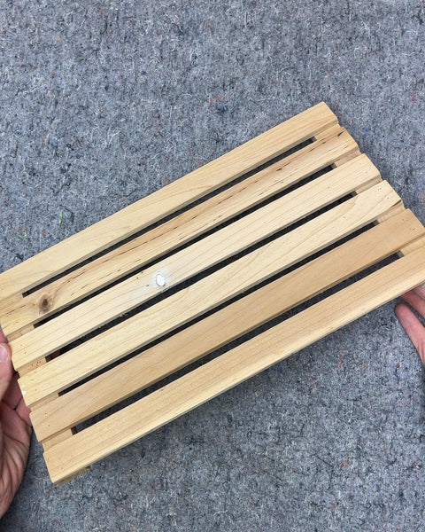 Wooden Slatted Bath Mat, 8x15"