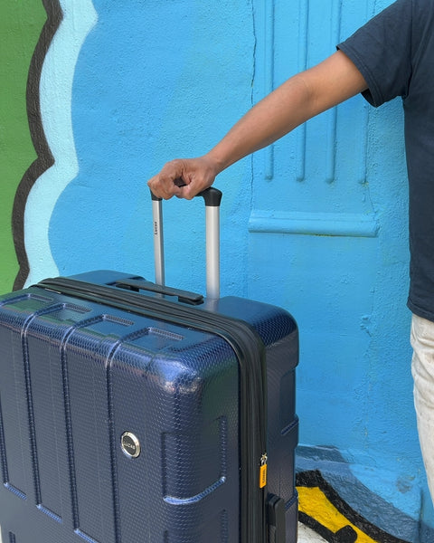 Lucas Navy Blue Hardside Suitcase