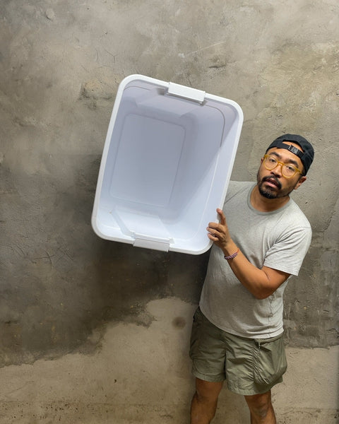 Bigass White Plastic Storage Bin without a Lid, 22x16x20"