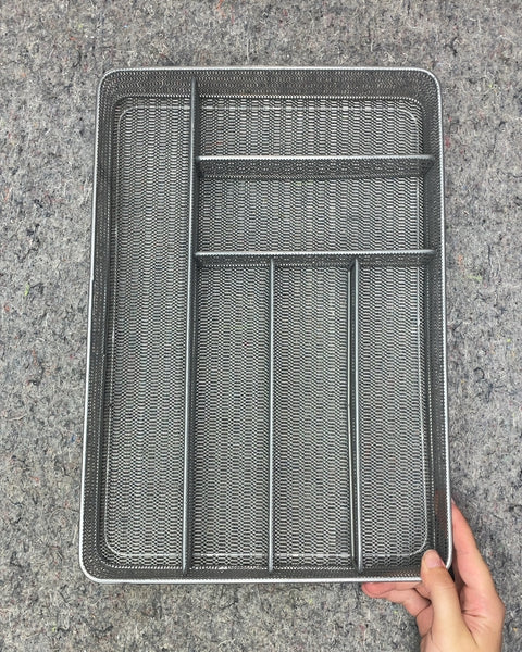 Metal Mesh Silverware Organizer, 11 x 16 in