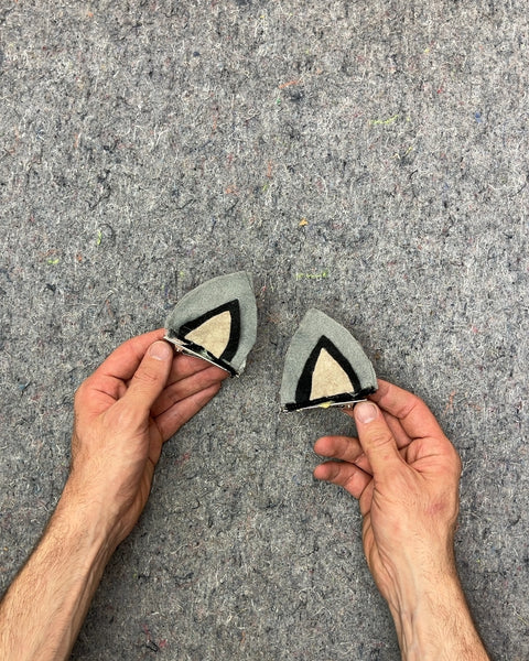 Gray Cat Ear Hair Clips
