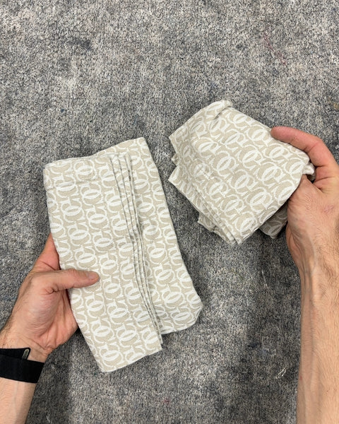 Two More Williams Sonoma Monogrammed Fabric Napkins