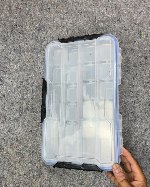 Clear Plastic Storage Box with Small Compartments