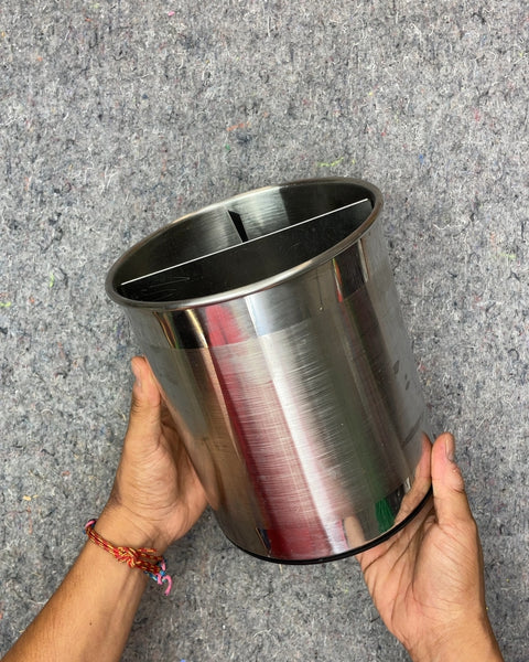 Stainless Steel Utensil Holder, 8x7.5"
