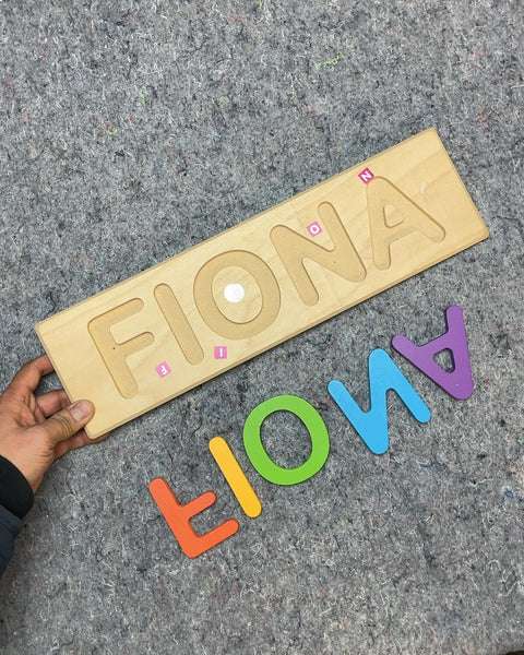 Wooden Name Puzzle for Luca
